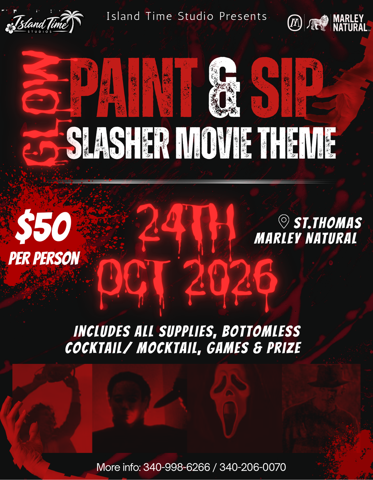 SIP & SPLATTER (GLOW IN THE DARK EDITION) - OCTOBER 24 |7PM-10PM